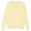 Pulover Gran Sasso V-neck galben