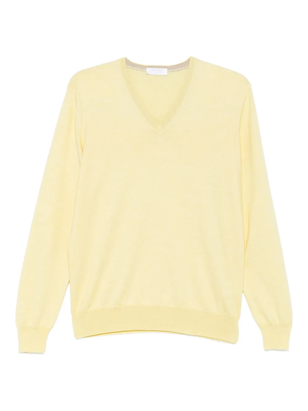 Pulover Gran Sasso V-neck galben