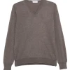 Pulover Gran Sasso V-neck Wool maro