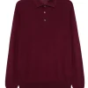 Pulover Gran Sasso Long-Sleeve Wool Polo visiniu