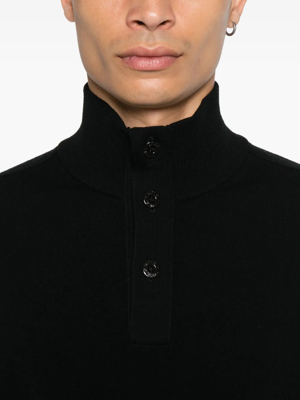 Pulover Stone Island Compass-Bagde negru - imagine 5