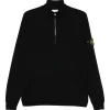 Pulover Stone Island Half-zip Wool negru