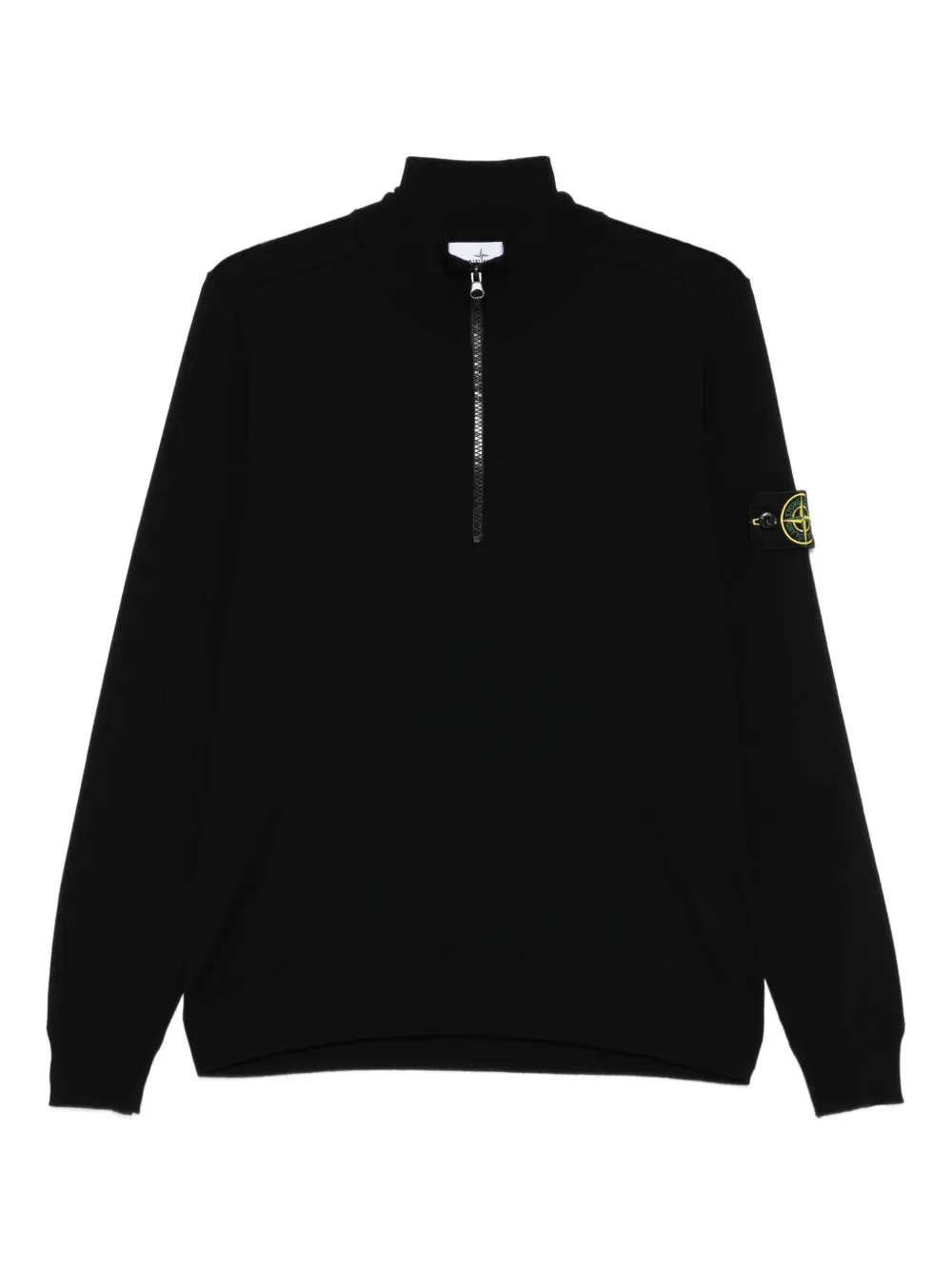 Pulover Stone Island Half-zip Wool negru