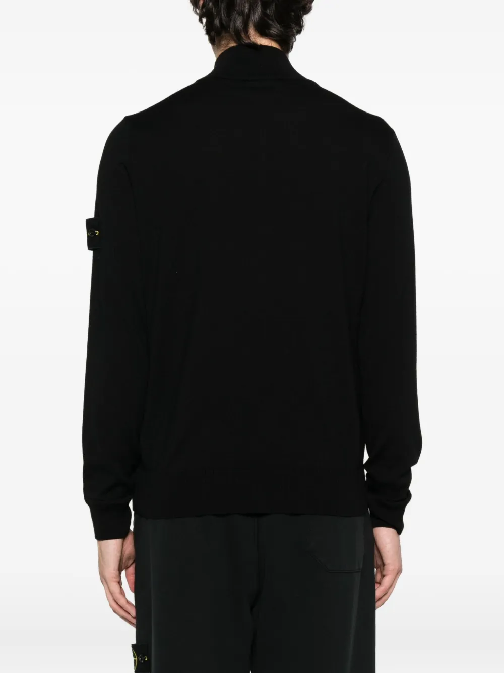Pulover Stone Island Half-zip Wool negru - imagine 2