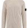 Pulover Stone Island Ribbed Mock-Neck bej