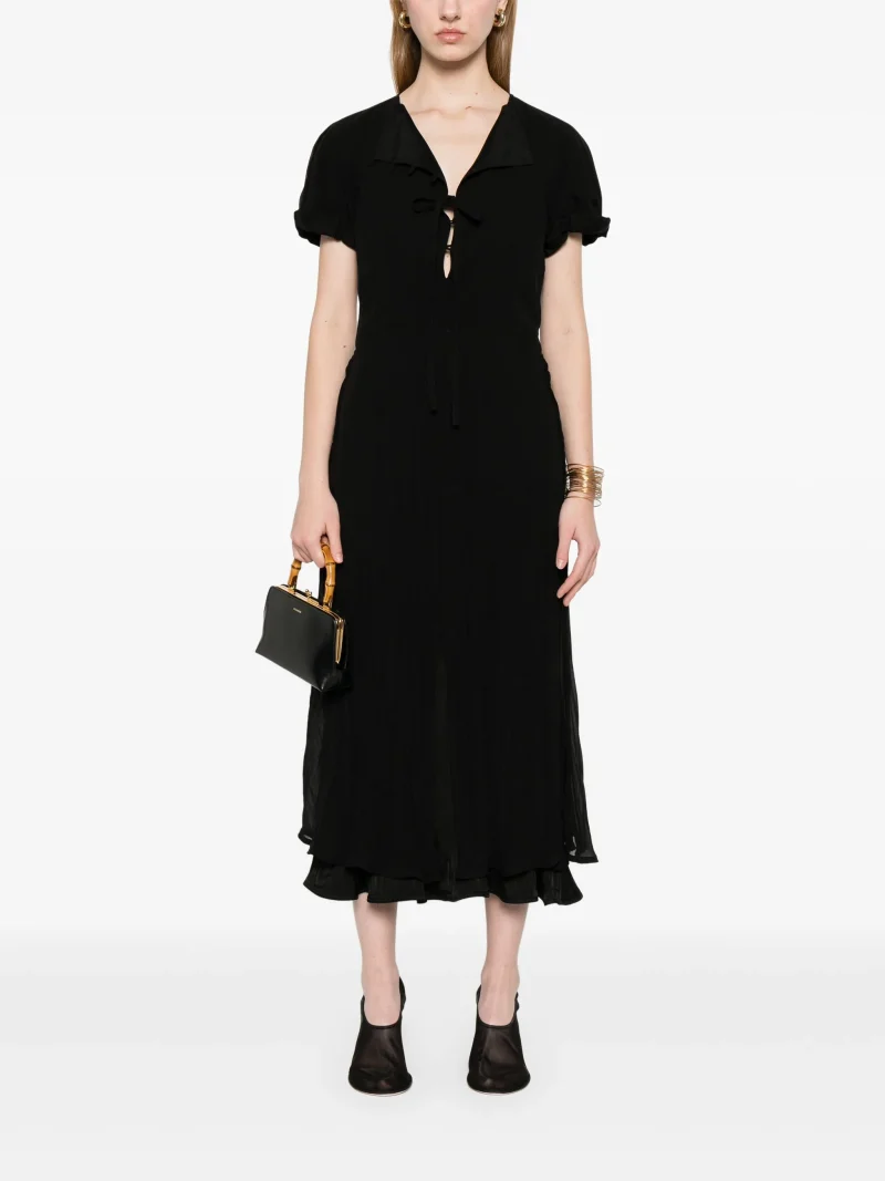 Alternative view of Rochie maxi Jil Sander Layered negru