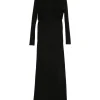 Rochie maxi Stella McCartney Draped-Detail negru