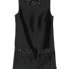 Rochie mini Self-Portrait embellished-pocket negru