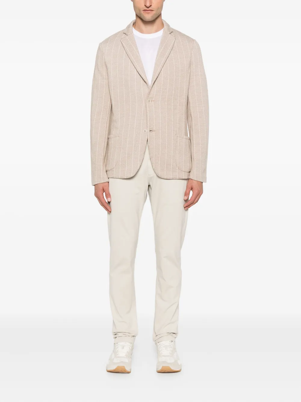 Sacou Gran Sasso Virgin Wool Single-Breasted bej - imagine 4