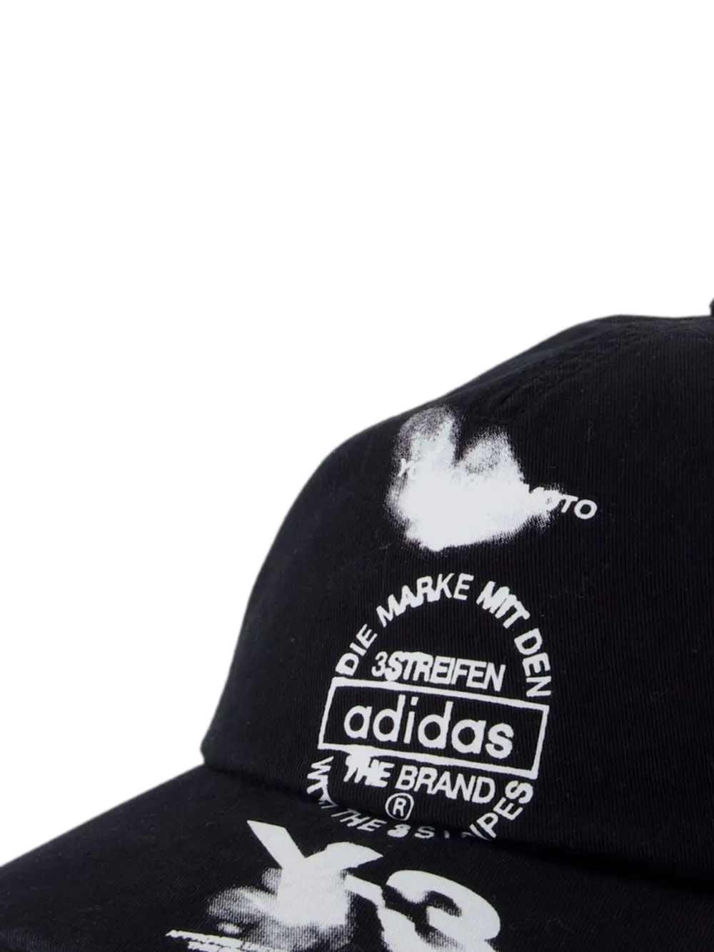 Sapca Y-3 Graphic-Print Baseball negru - imagine 3