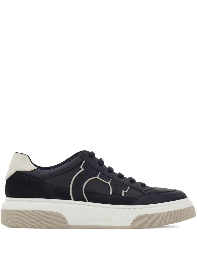 Sneakers Ferragamo Leather Suede-Detail bleumarin