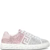 Sneakers Greca Crystal-Embellished argintiu