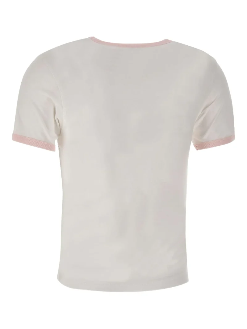 Alternative view of Tricou Casablanca printed ringer alb