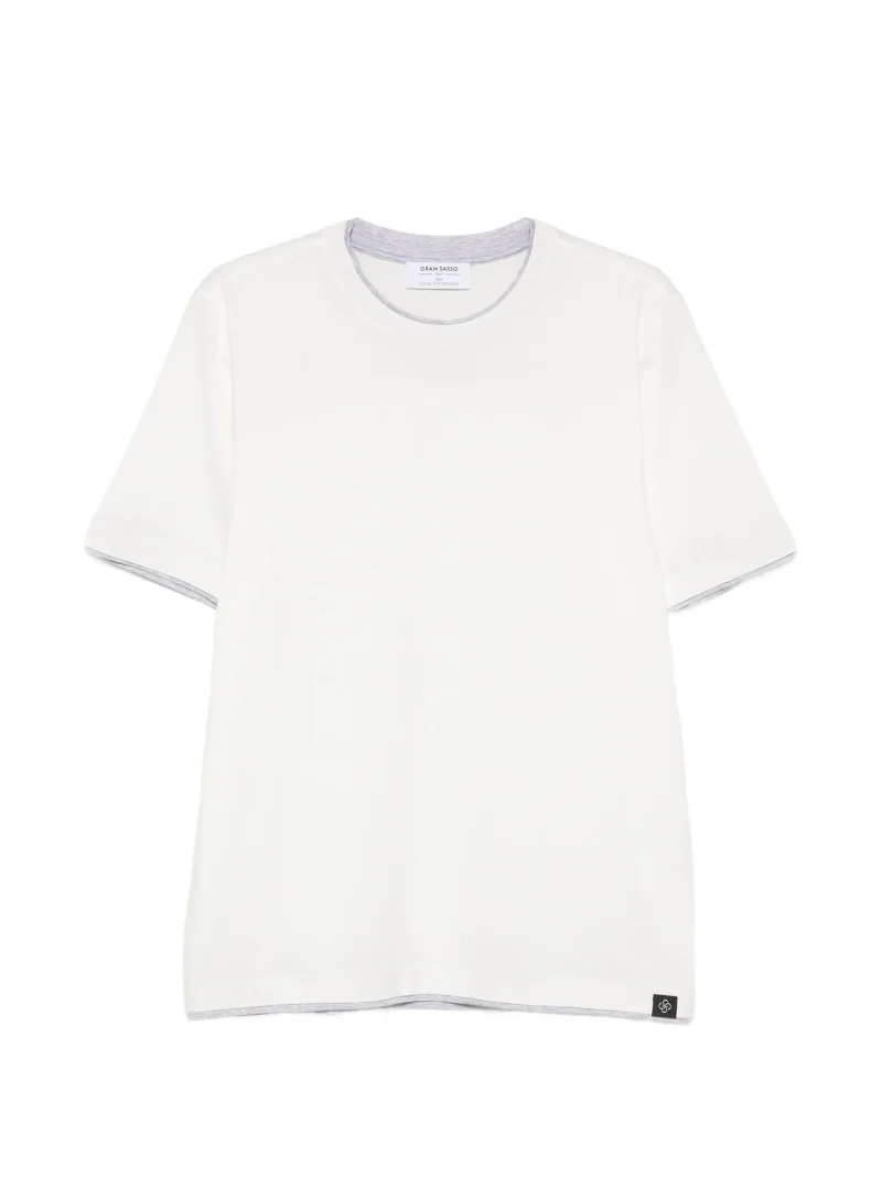 Tricou Gran Sasso Crew-Neck alb