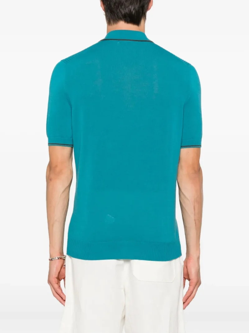 Alternative view of Tricou Gran Sasso Ribbed Pocketed turcoaz