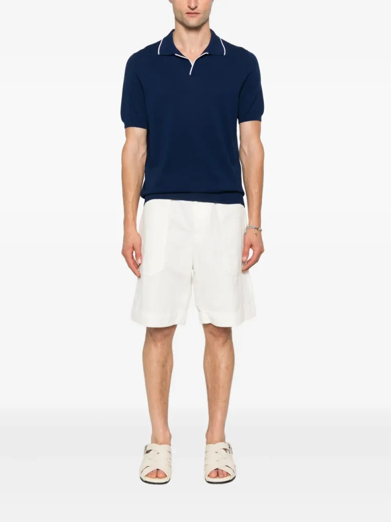 Tricou Gran Sasso Short-Sleeve Polo-Collar bleumarin - imagine 3