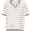 Tricou Gran Sasso striped v-neck multicolor