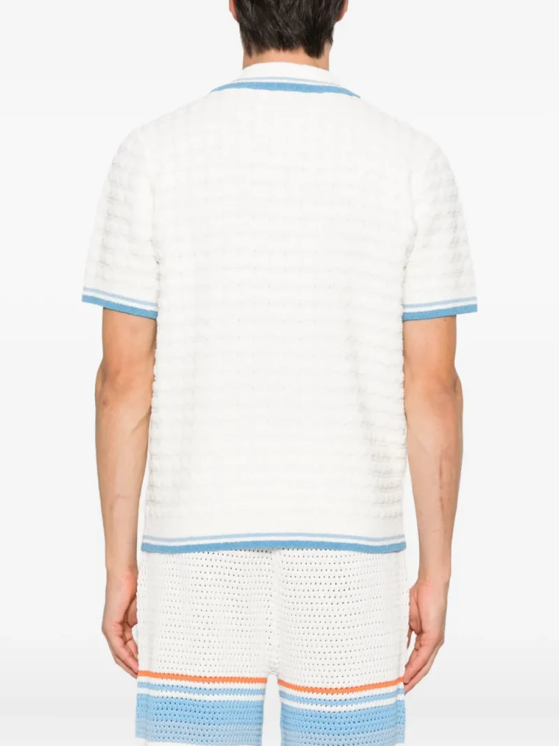 Alternative view of Tricou polo Casablanca Stripe-Trim alb