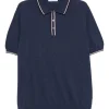 Tricou polo Gran Sasso Cotton bleumarin