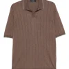 Tricou polo Gran Sasso Ribbed maro