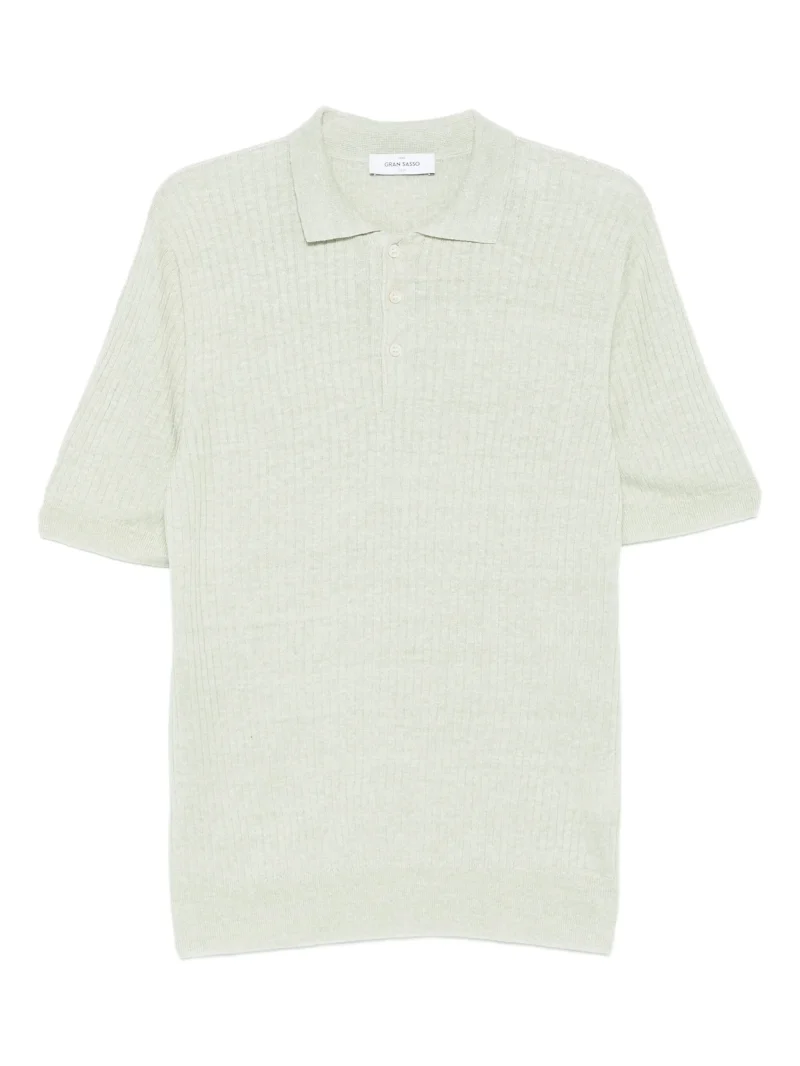 Tricou polo Gran Sasso Ribbed verde