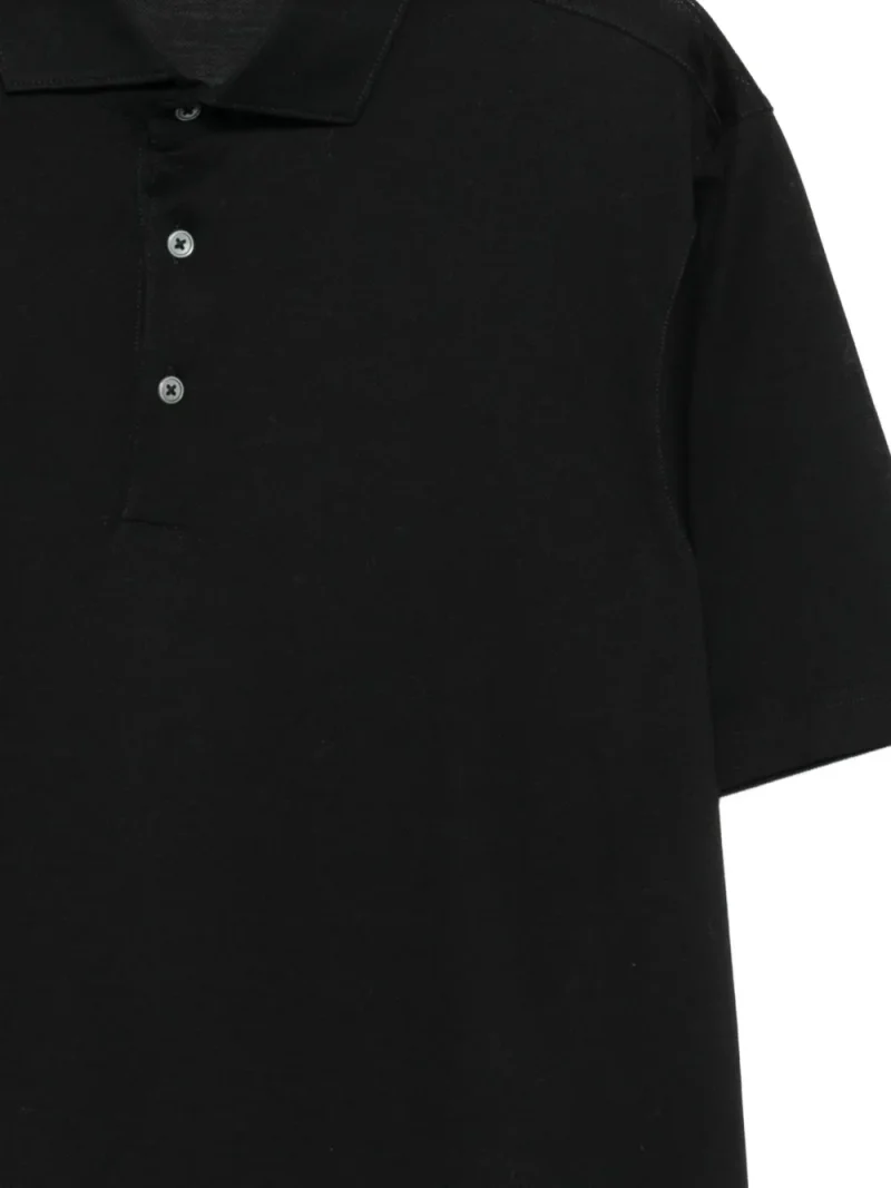 Tricou polo Gran Sasso Short-Sleeve negru - imagine 3