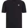 Tricou polo Stone Island Logo-Patch negru