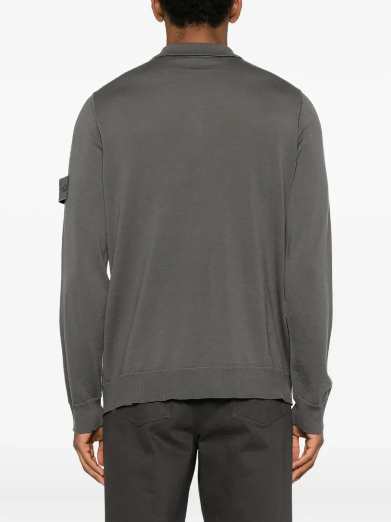 Alternative view of Tricou polo Stone Island Long-Sleeve gri