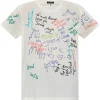 Tricou R13 Text Print alb