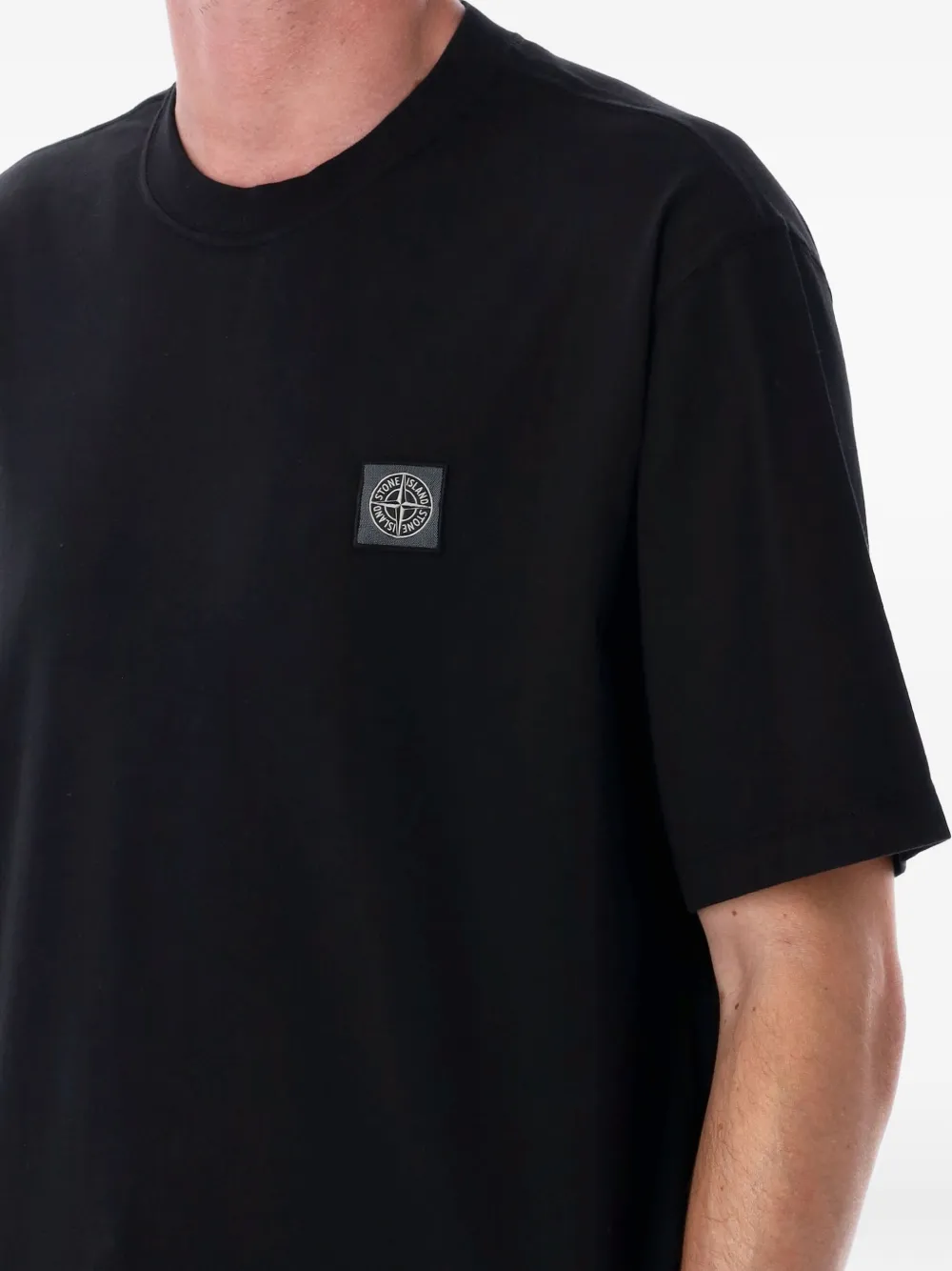 Tricou Stone Island Logo Patch negru - imagine 3