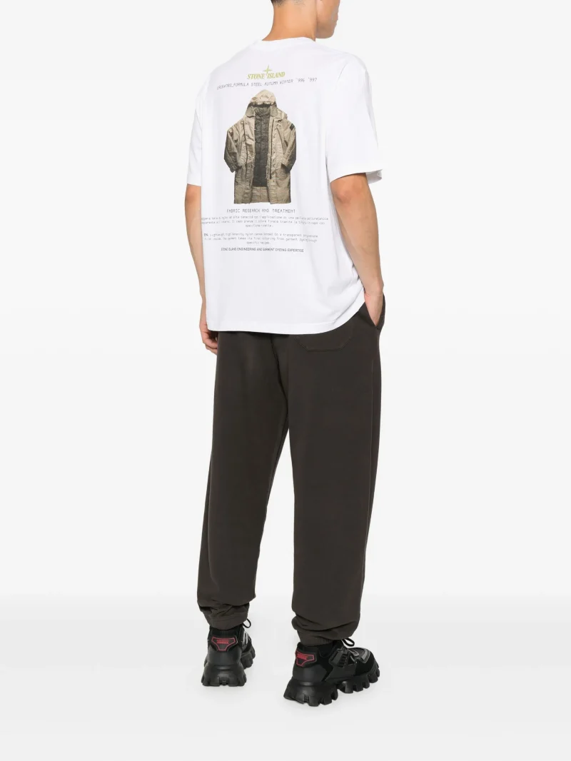 Alternative view of Tricou Stone Island logo-print alb