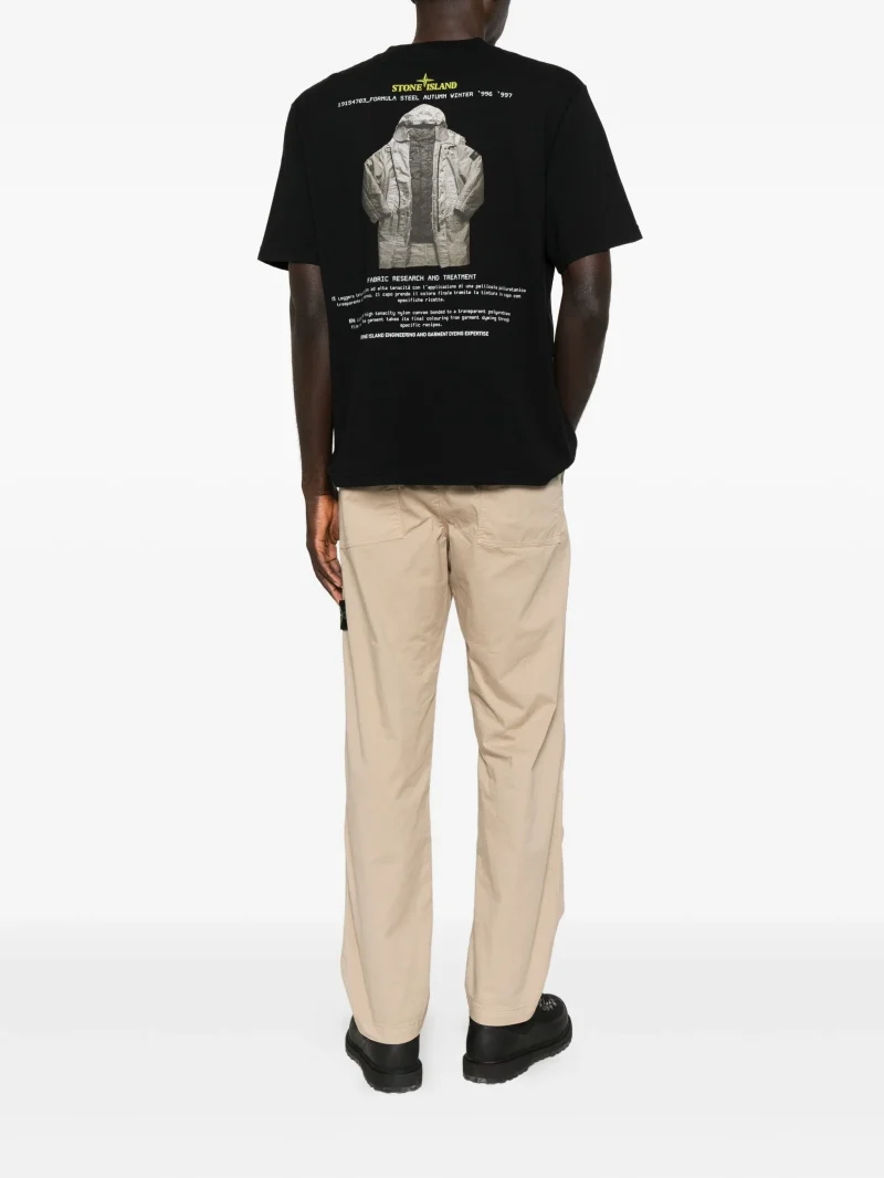 Alternative view of Tricou Stone Island logo-printed negru