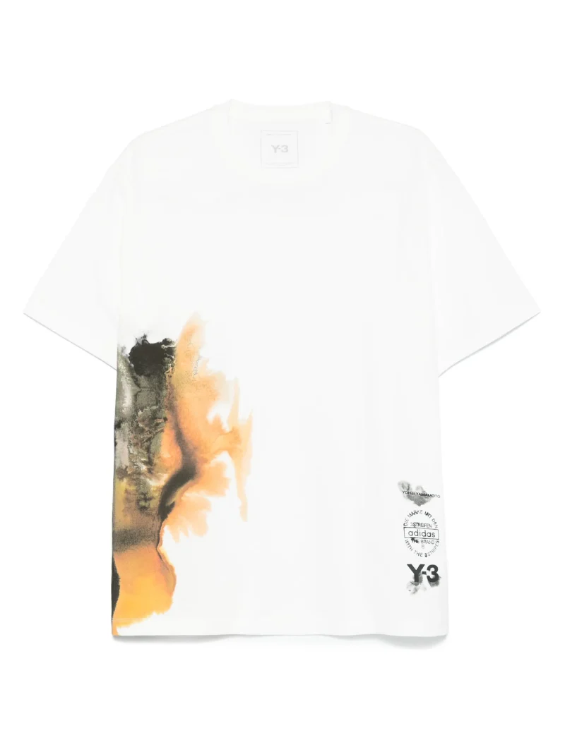Tricou Y-3 AOP alb