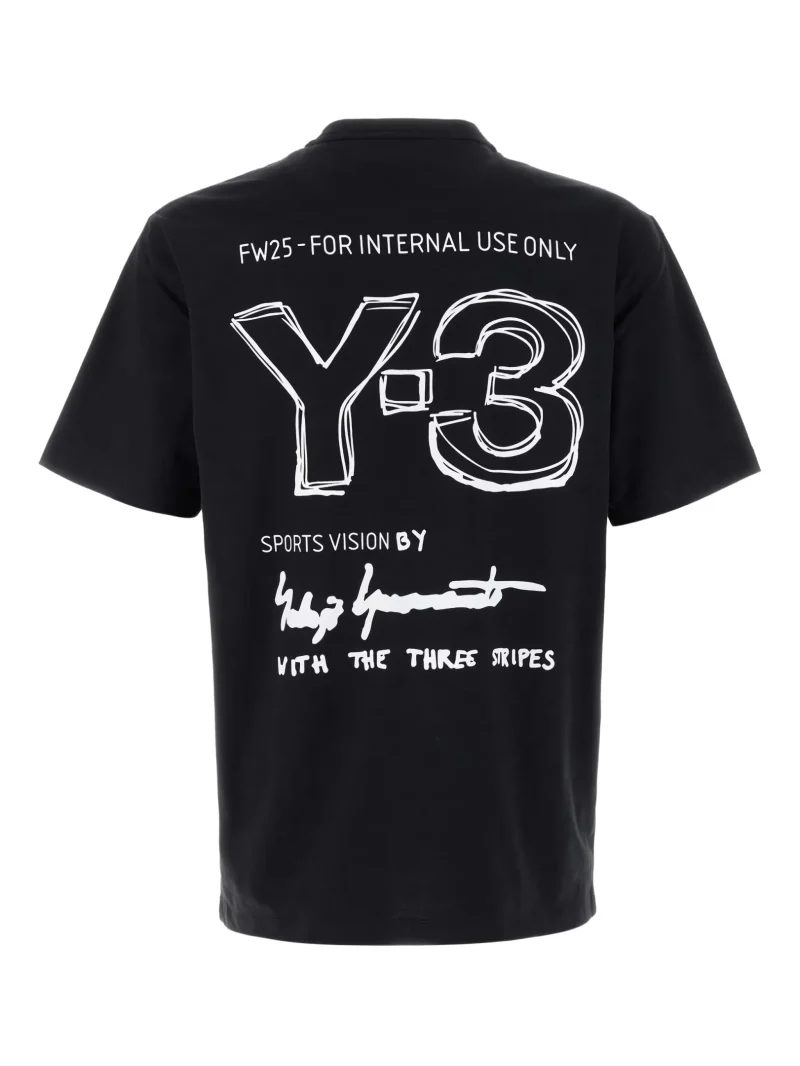 Alternative view of Tricou Y-3 logo-print negru
