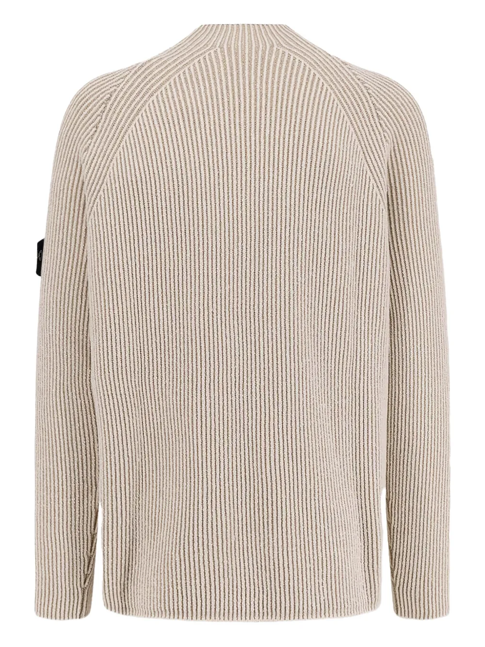 Pulover Stone Island Ribbed Mock-Neck bej - imagine 2