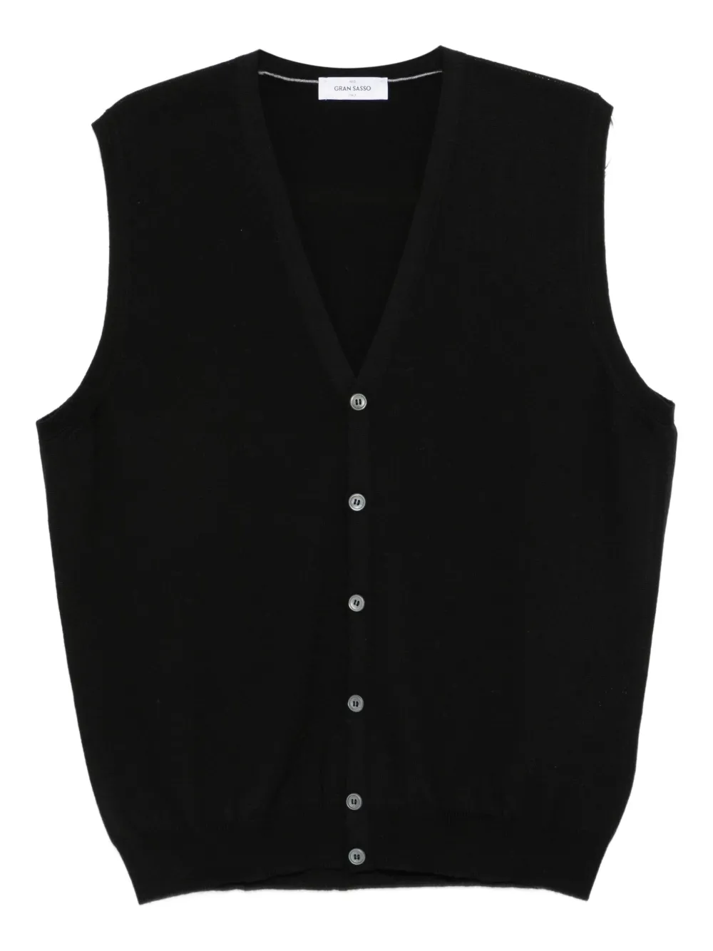 Vesta Gran Sasso Virgin Wool Sleeveless negru