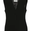 Vesta Rohe Single-Button Waistcoat negru