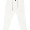 Pantaloni Eleventy Drawstring alb