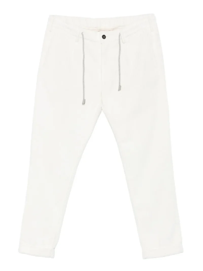 Pantaloni Eleventy Drawstring alb