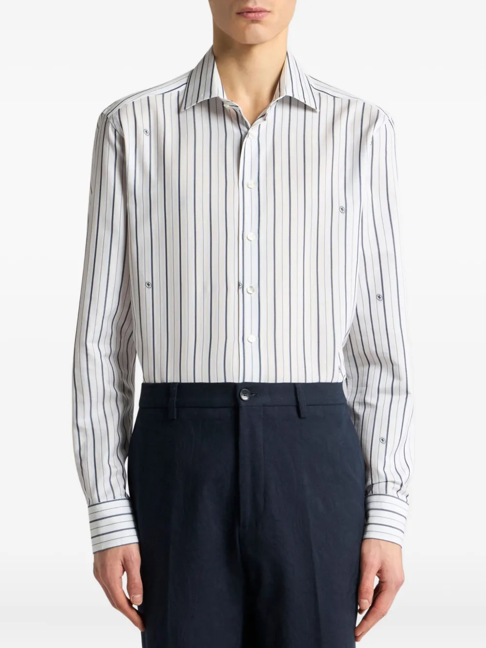 Camasa ETRO Striped Button-Up alb - imagine 3