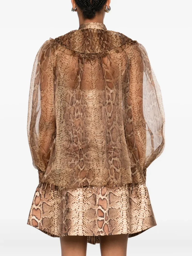 Alternative view of Bluza Zimmermann Ruffle-Trimmed Silk maro