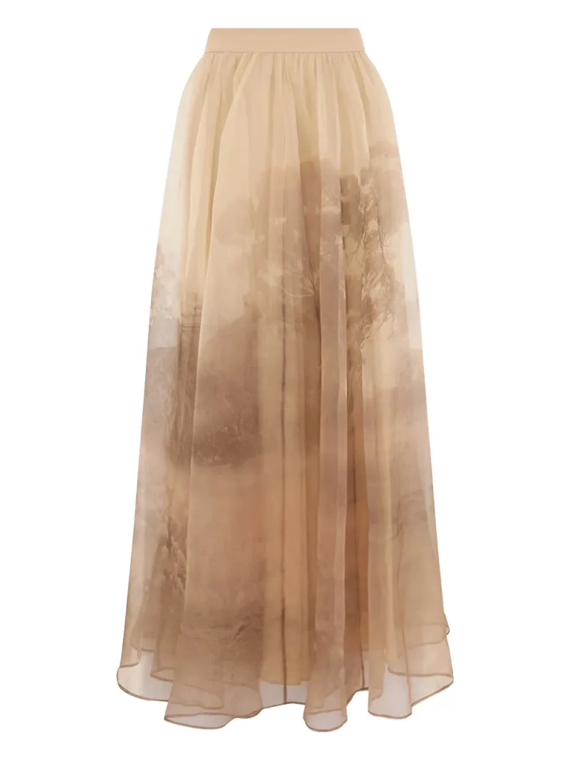 Fusta maxi Zimmermann Memento Organza bej
