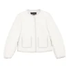 Jacheta Fabiana Filippi Quilted Pocket alb