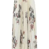 Fusta ETRO Pleated floral-print alb