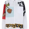 Camasa Marni graphic print button-up alb