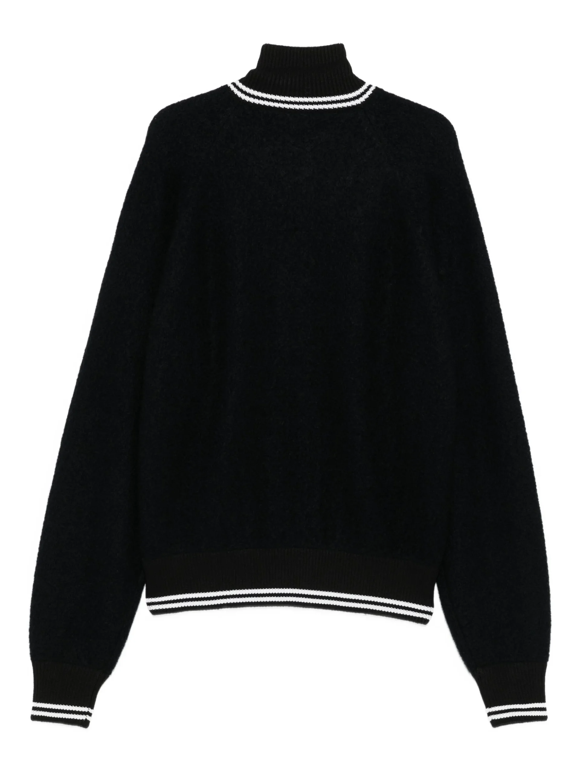 Cardigan Jil Sander zip-front ribbed-trim negru - imagine 2