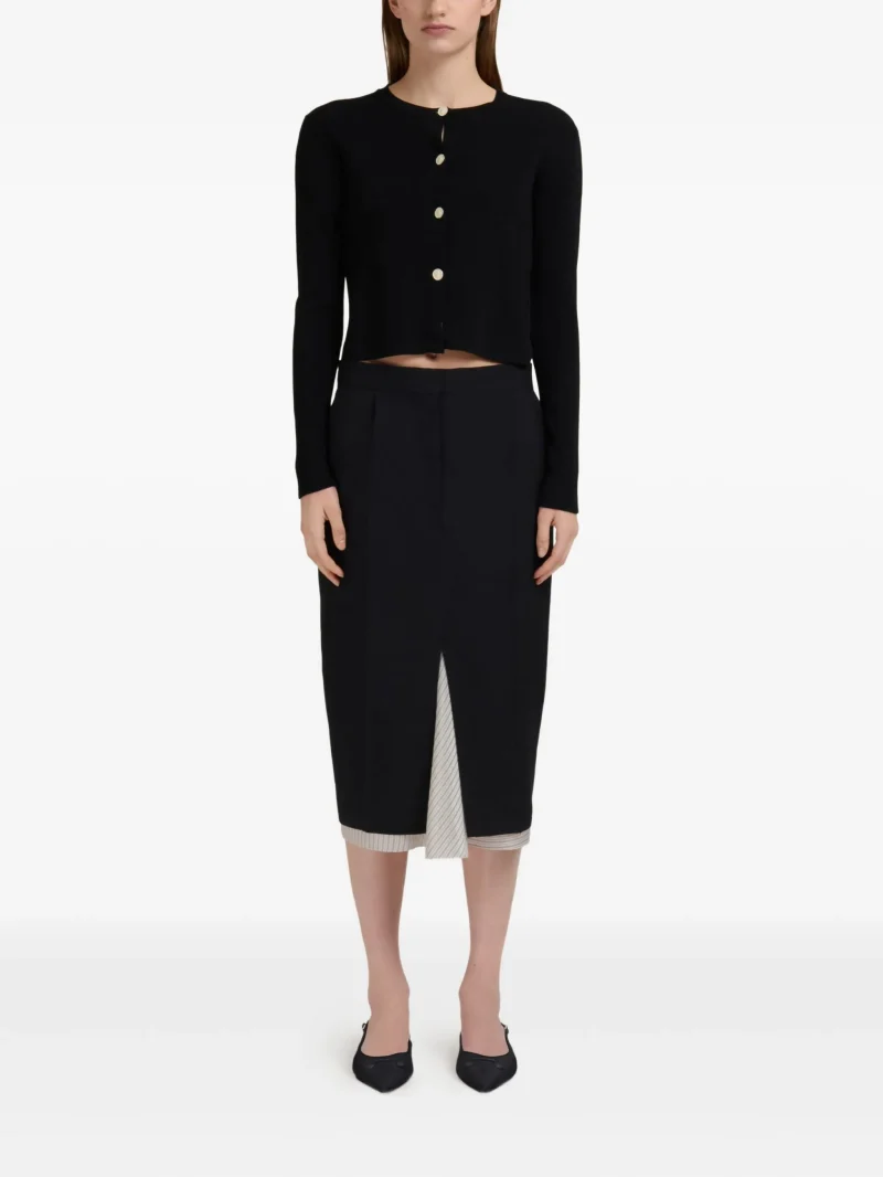 Alternative view of Fusta Marni split-hem pencil negru