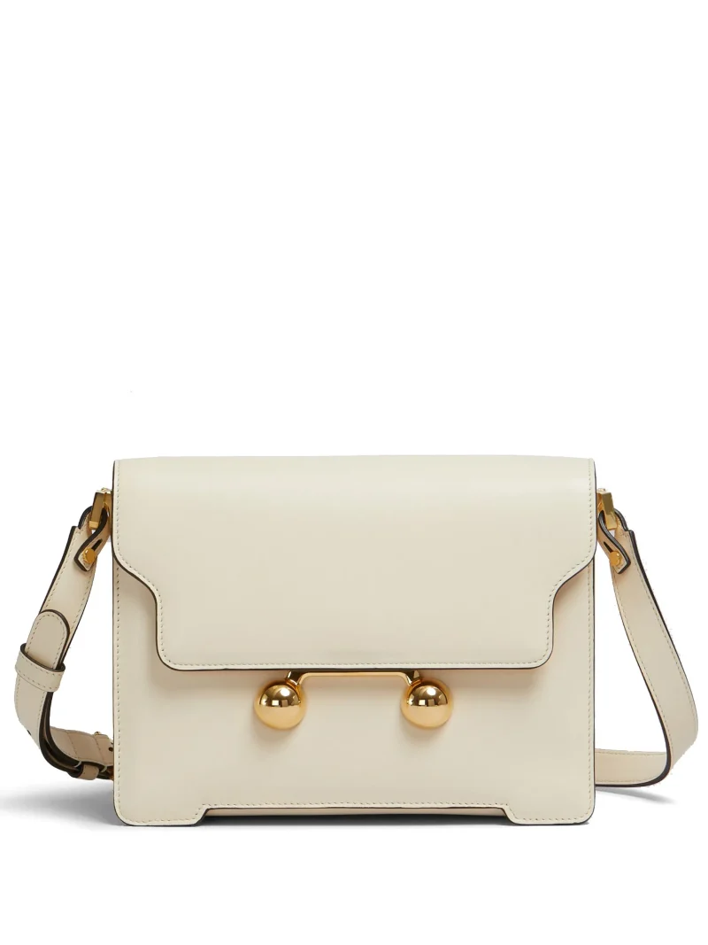 Geanta Marni trunkaroo crossbody crem