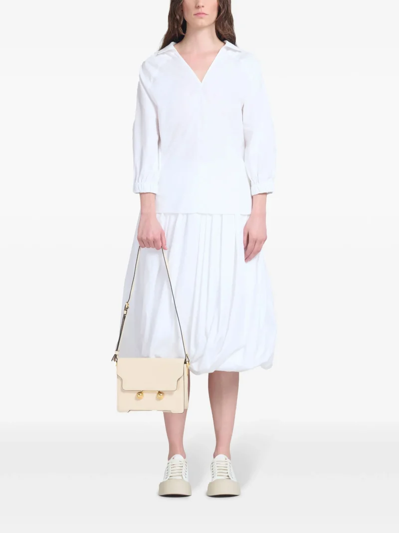 Alternative view of Geanta Marni trunkaroo crossbody crem