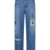 Jeans Marni embroidered albastru
